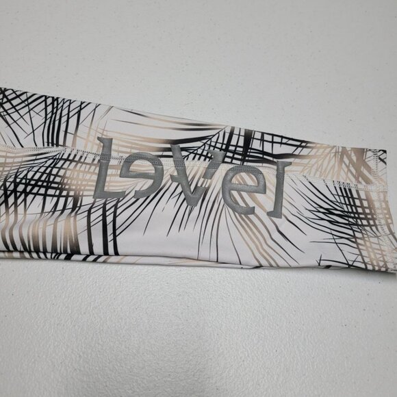 Nux Level Athletic Leggings Thrive Branded Pockets White Gold‎ Womens Medium - Picture 3 of 9